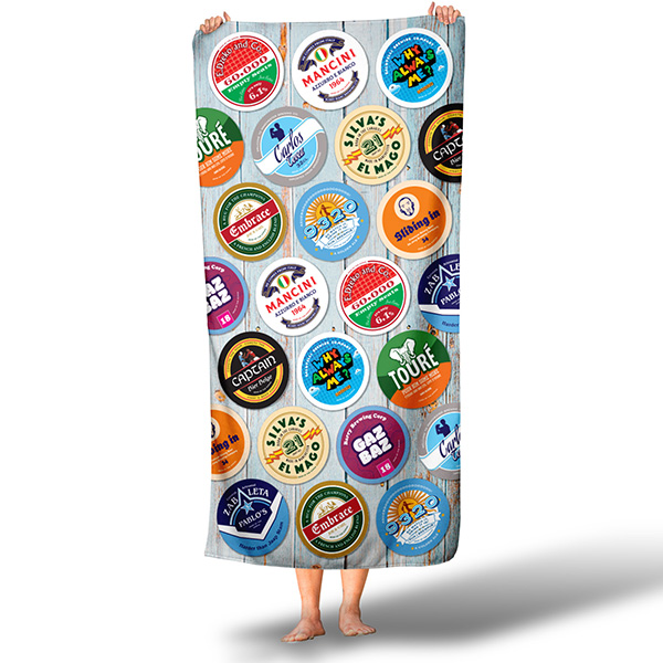 93:20 Sergio Aguero beach towel